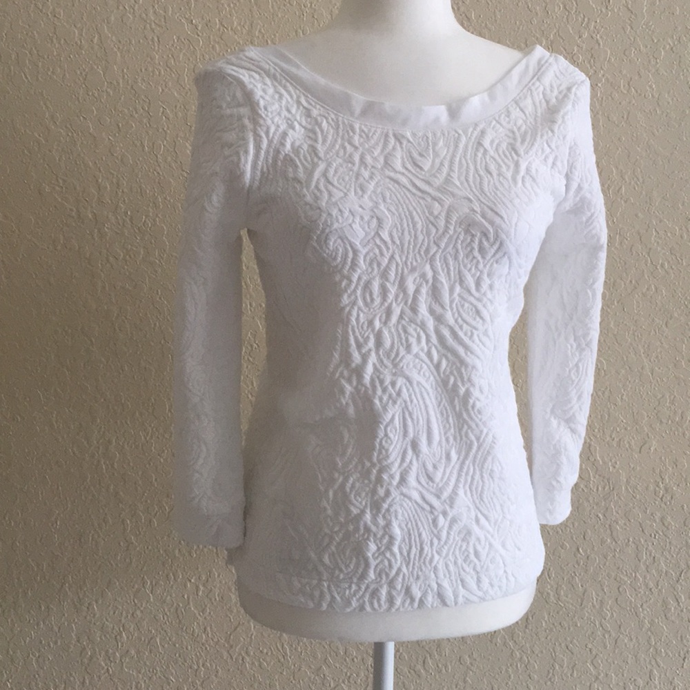 🎈Banana Republic ladies XS quilted top white NWT